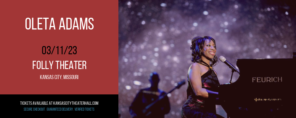Oleta Adams at Folly Theater tickets Oleta Adams at Folly Theater